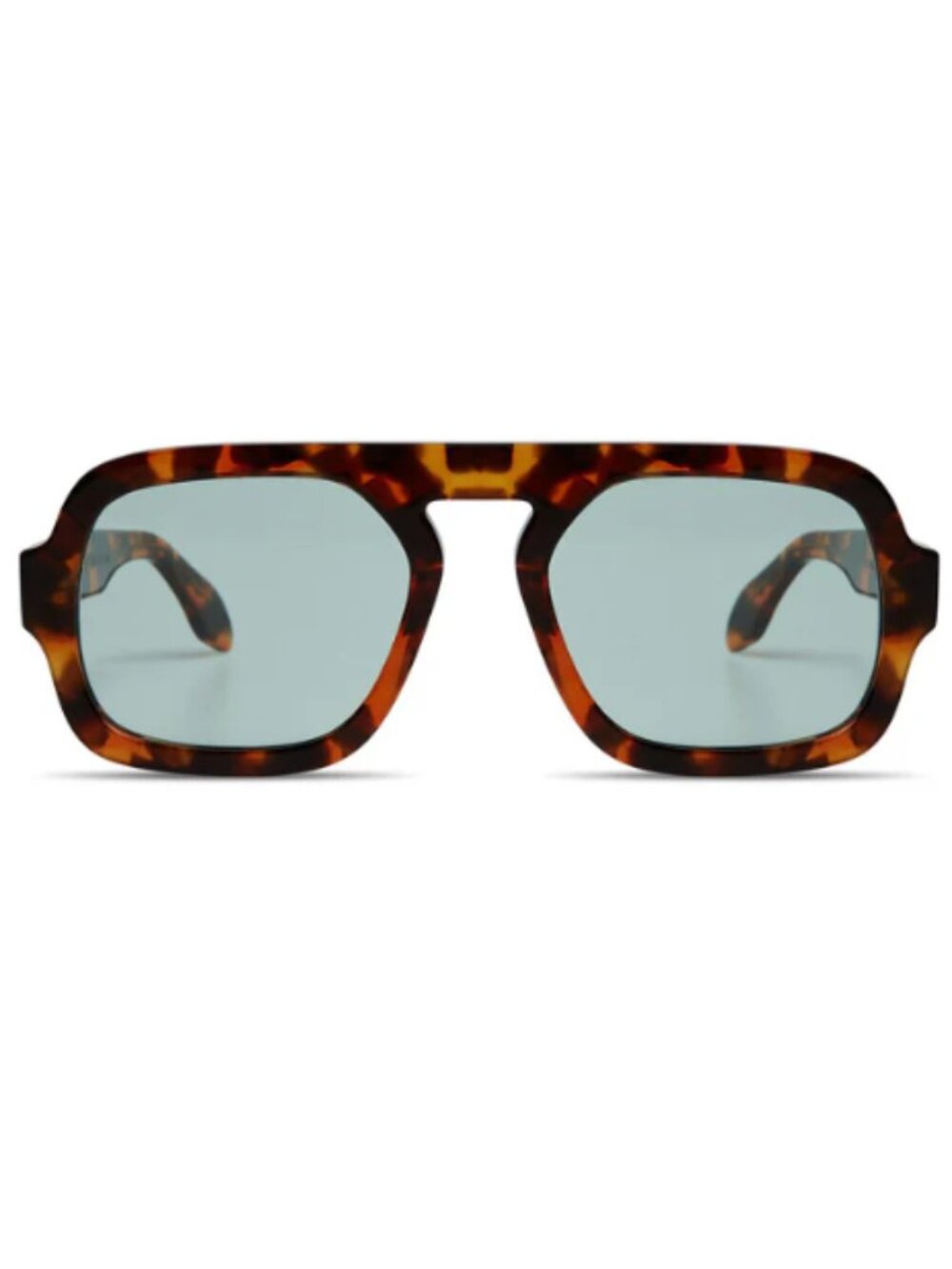 Elisa Johnson Jane Sunglasses in Brown Tortoise / Mint Green